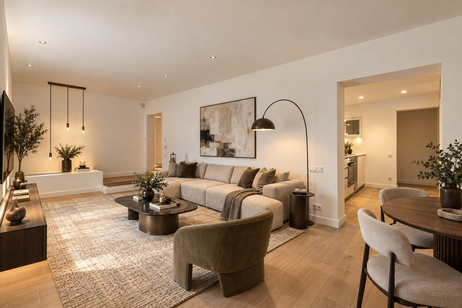 Living And Dining Staging Concept after